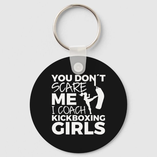 Kickboxing Girls Coach  Key Ring (Front)