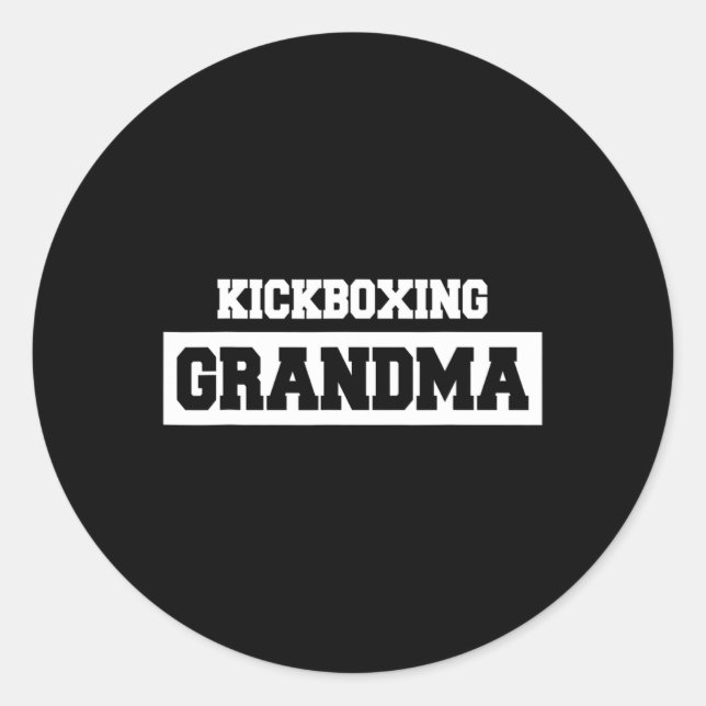 Kickboxing Grandma - Kickboxer  Classic Round Sticker (Front)