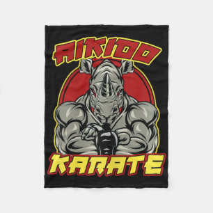 Kickboxing Grandpa Martial Arts Fleece Blanket