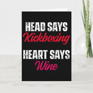 Kickboxing Heart Wine Kick Boxing Workout Card