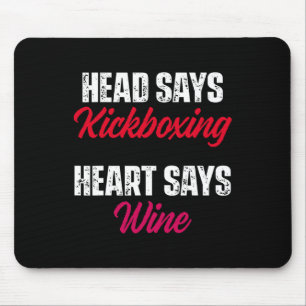 Kickboxing Heart Wine Kick Boxing Workout Mouse Mat