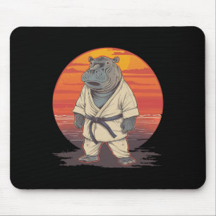 Kickboxing Hippo Martial Arts Karate Jiu-jitsu Mma Mouse Mat