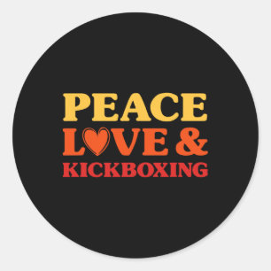 Kickboxing I Love Kickboxing For Men And Women Classic Round Sticker