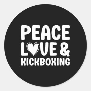 Kickboxing I Love Kickboxing Kickboxer Classic Round Sticker
