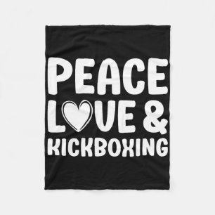 Kickboxing I Love Kickboxing Kickboxer Fleece Blanket