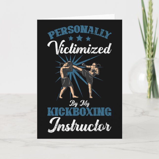 Kickboxing Instructor Funny Kick Boxer Boxing Grap Card (Front)