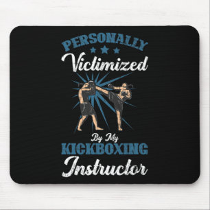 Kickboxing Instructor Funny Kick Boxer Boxing Grap Mouse Mat