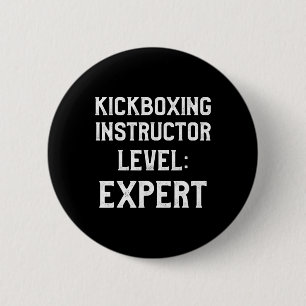 Kickboxing Instructor Kick Boxing Workout _2 6 Cm Round Badge