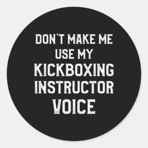 Kickboxing Instructor Kick Boxing Workout _3 Classic Round Sticker