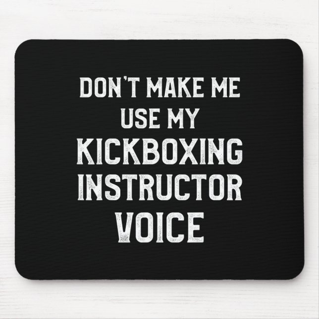Kickboxing Instructor Kick Boxing Workout _3  Mouse Mat (Front)