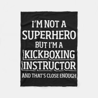 Kickboxing Instructor Kick Boxing Workout _5  Fleece Blanket