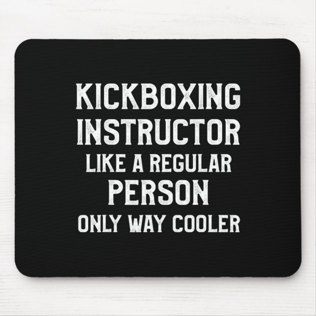 Kickboxing Instructor Kick Boxing Workout  Mouse Mat (Front)