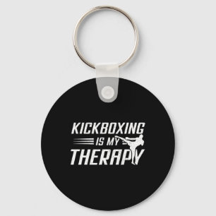 Kickboxing Is My Therapy Kick Boxing Sports Lover Key Ring