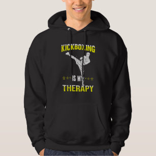Kickboxing Is My Therapy Kickboxer Vintage Men Wo Hoodie