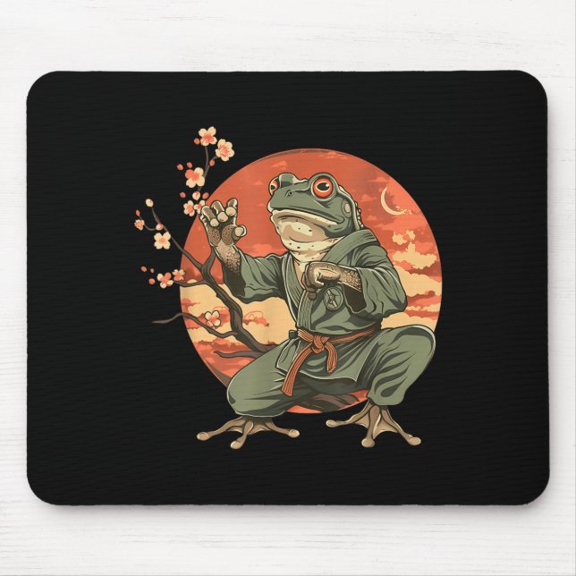 Kickboxing Jiu-Jitsu Judo Mma Toad Sakura Mouse Mat (Front)