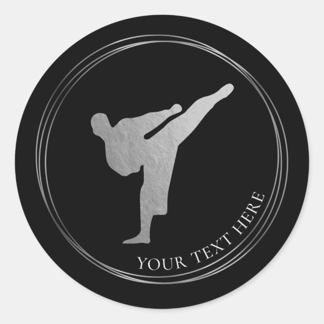 Kickboxing - Karate Classic Round Sticker (Front)