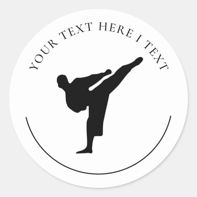 Kickboxing - Karate Classic Round Sticker (Front)