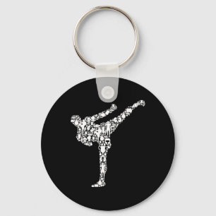 Kickboxing Kickboxer Karate Boys Kids Men Key Ring