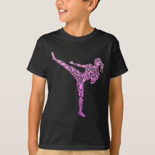Kickboxing Kickboxer Karate Girls Kids Women T-Shirt