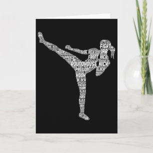 Kickboxing Kickboxer Karate Girls Women Kids 1 Card