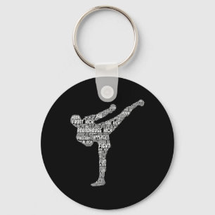 Kickboxing Kickboxer Karate Men Kids Boys Key Ring