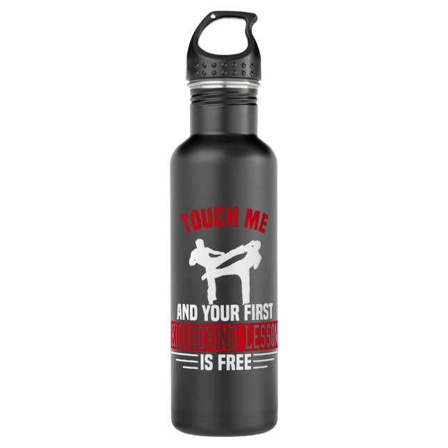 Kickboxing Kickboxer Martial Arts Boxer Sparring 710 Ml Water Bottle (Front)