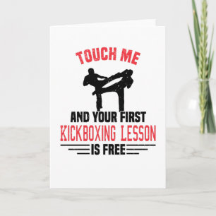 Kickboxing Kickboxer Martial Arts Boxer Sparring Card