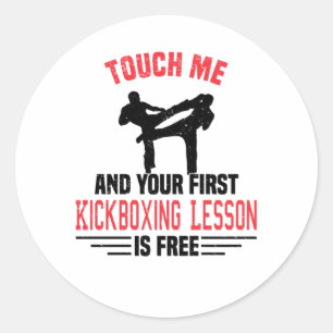 Kickboxing Kickboxer Martial Arts Boxer Sparring Classic Round Sticker