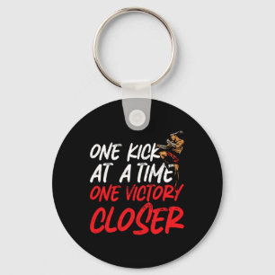 Kickboxing Kickboxer One Kick At A Time One Victor Key Ring