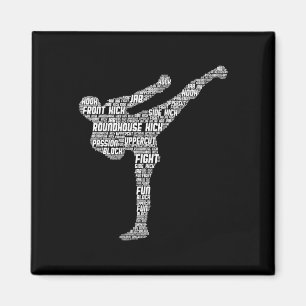 Kickboxing Kickboxer Taekwondo Karate Children Boy Magnet