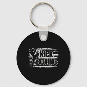 Kickboxing Kickboxer Usa American Flag Gift Women Key Ring