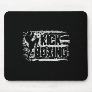 Kickboxing Kickboxer Usa American Flag Gift Women Mouse Mat