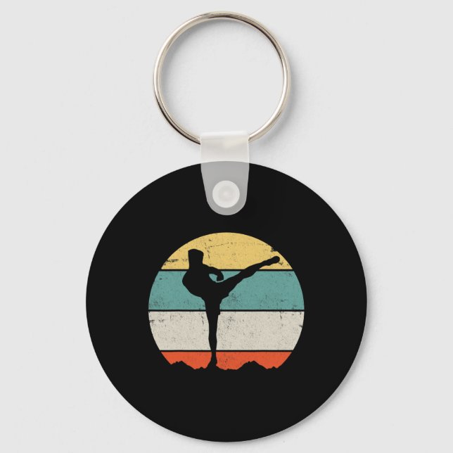 Kickboxing Kickboxer Vintage  Key Ring (Front)