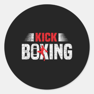 Kickboxing Kickboxing Boxers Kickboxers Martial Ar Classic Round Sticker