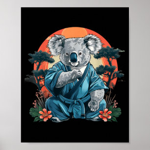 Kickboxing Koala Martial Arts Karate Jiu-Jitsu MMA Poster