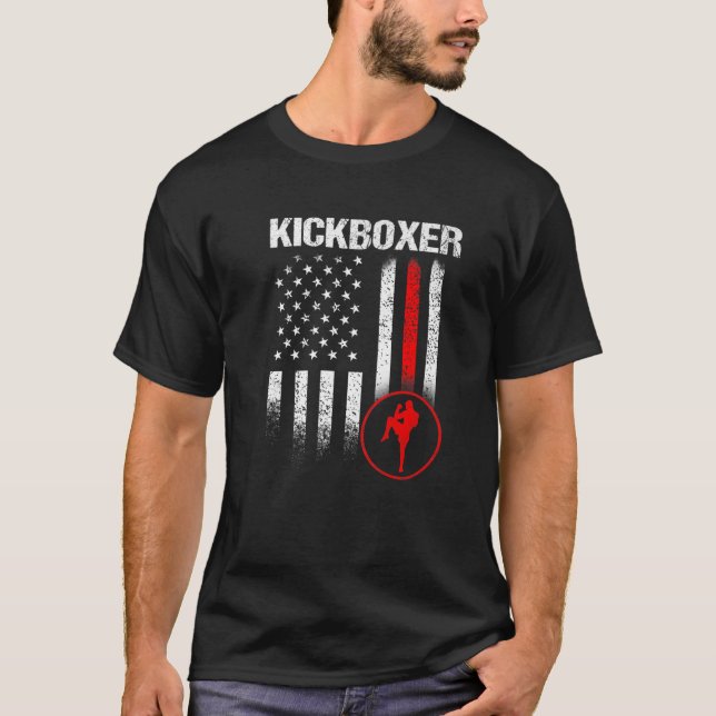 Kickboxing Language Kick Boxing Workout T-Shirt (Front)