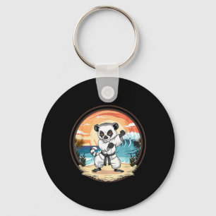 Kickboxing Lemur Martial Arts Karate Jiu-Jitsu MMA Key Ring