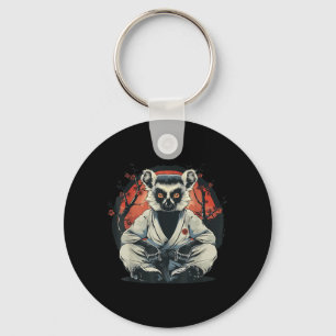 Kickboxing Lemur Taekwondo Karate MMA Funny Key Ring
