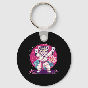 Kickboxing Leopard Taekwondo Karate Mma Martial Ar Key Ring