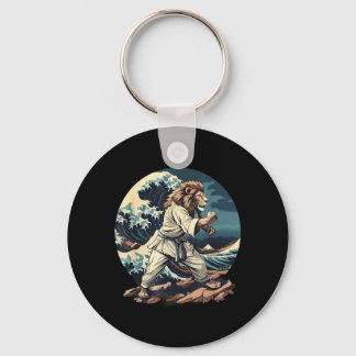 Kickboxing Lion Waves Taekwondo Jiu-Jitsu Mma Lion Key Ring