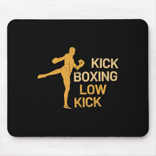 Kickboxing Low Kick  Mouse Mat (Front)