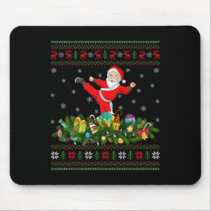 Kickboxing Martial Art Lover Xmas Ugly Kickboxing Mouse Mat