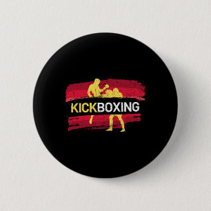 Kickboxing Martial Arts 6 Cm Round Badge