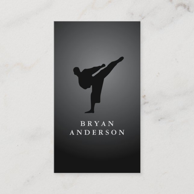 Kickboxing - Martial Arts Business Card (Front)