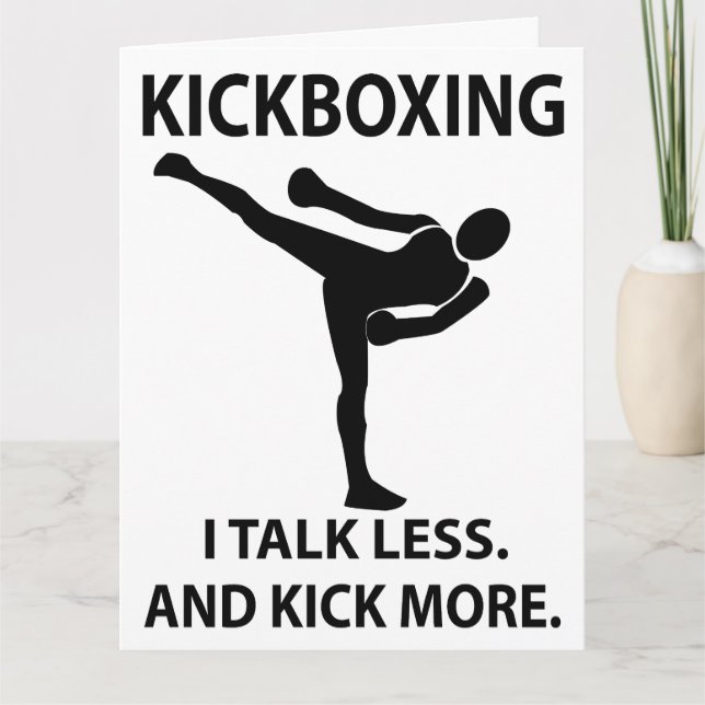 Kickboxing Martial Arts Fighter Kickboxing  Card (Front)