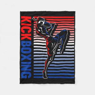 Kickboxing Martial Arts Kickboxing Lover Boxing Ki Fleece Blanket