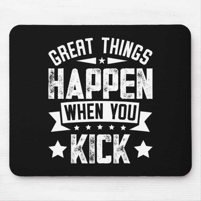 Kickboxing Meme Quote  Mouse Mat (Front)