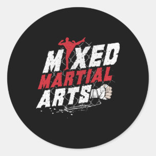 Kickboxing Mma Mixed Martial Arts Lover Gift Idea Classic Round Sticker