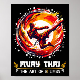Kickboxing MMA Thai Boxing Art of Eight Limbs Muay Poster