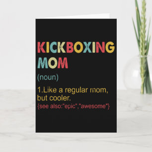 Kickboxing Mom Definition Women Martial Art Kickbo Card